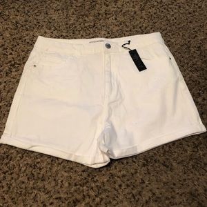 White denim shorts